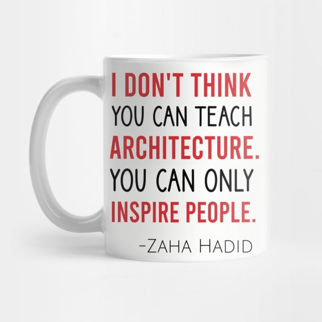 I don't think you can teach architecture. You can only inspire people by cypryanus